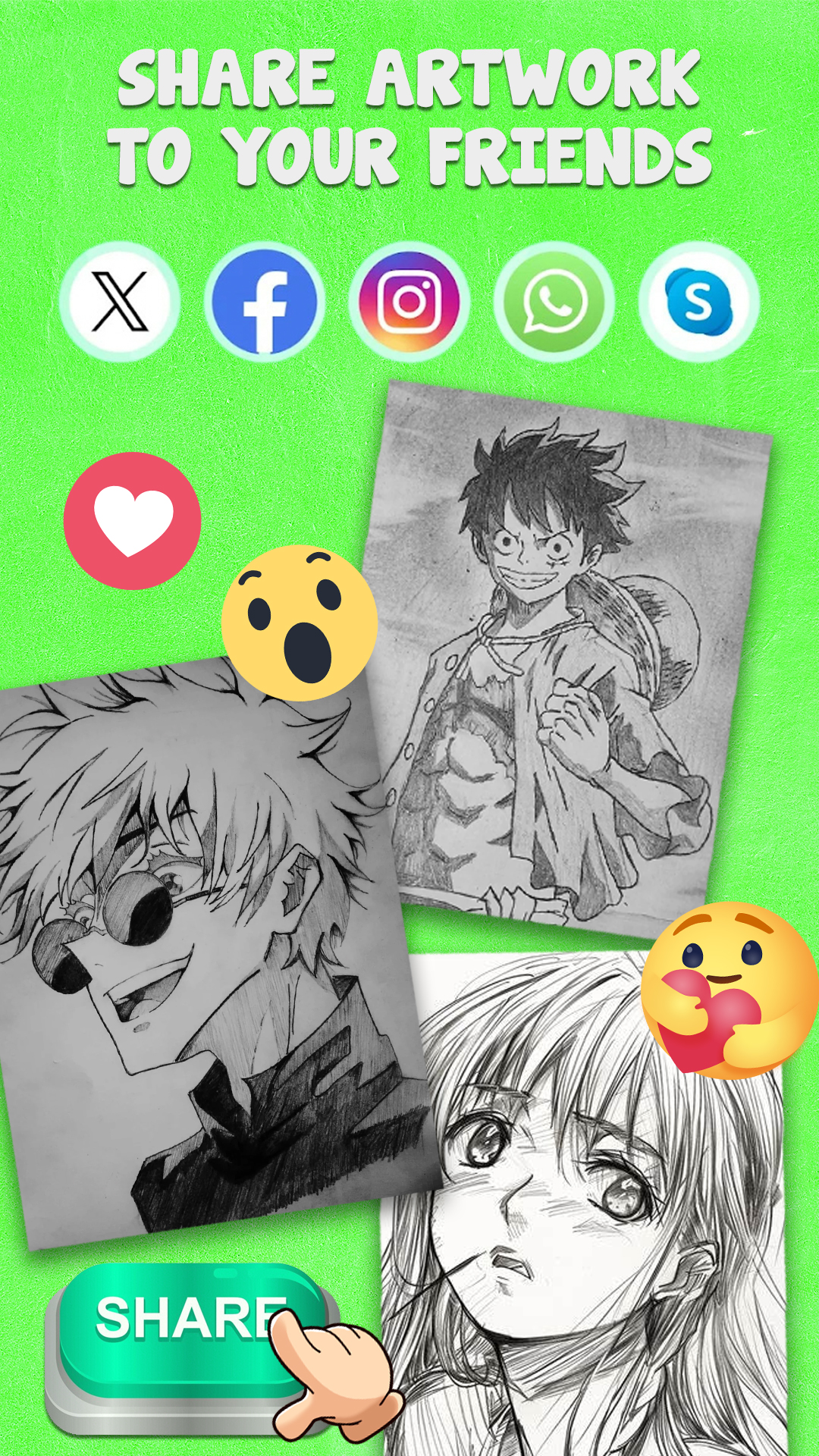 اسکرین شات 5 برنامه AR Drawing Anime Sketch