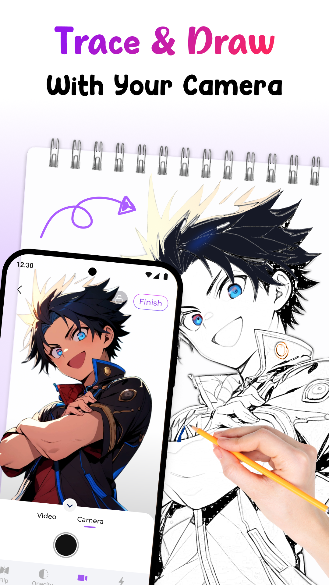 اسکرین شات 4 برنامه PicTrace: AR Drawing & Sketch