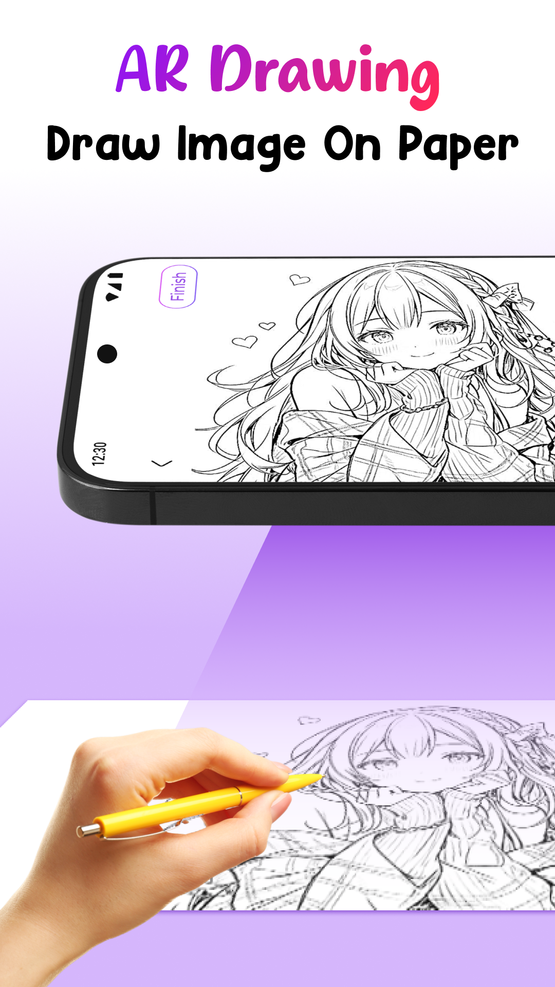 اسکرین شات 1 برنامه PicTrace: AR Drawing & Sketch