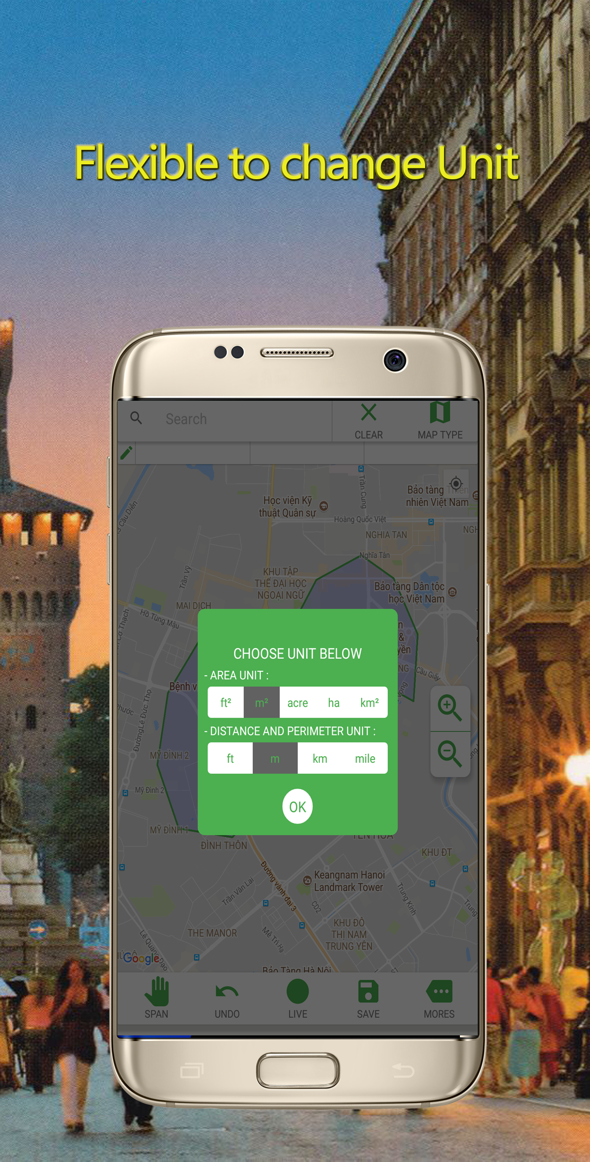 اسکرین شات 5 برنامه Fingerlator : GPS Area measure