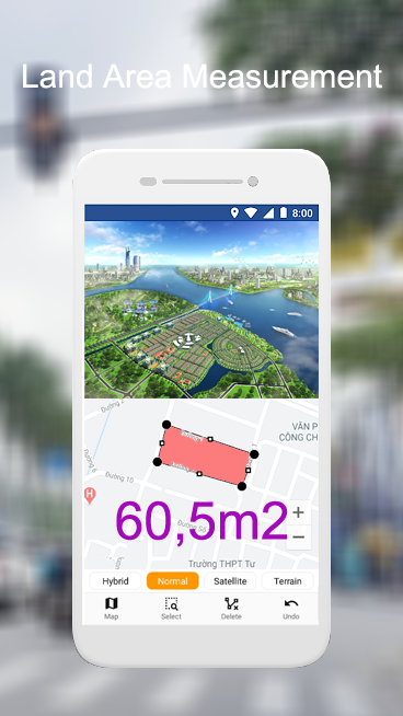 اسکرین شات 1 برنامه Area Calculator For Land