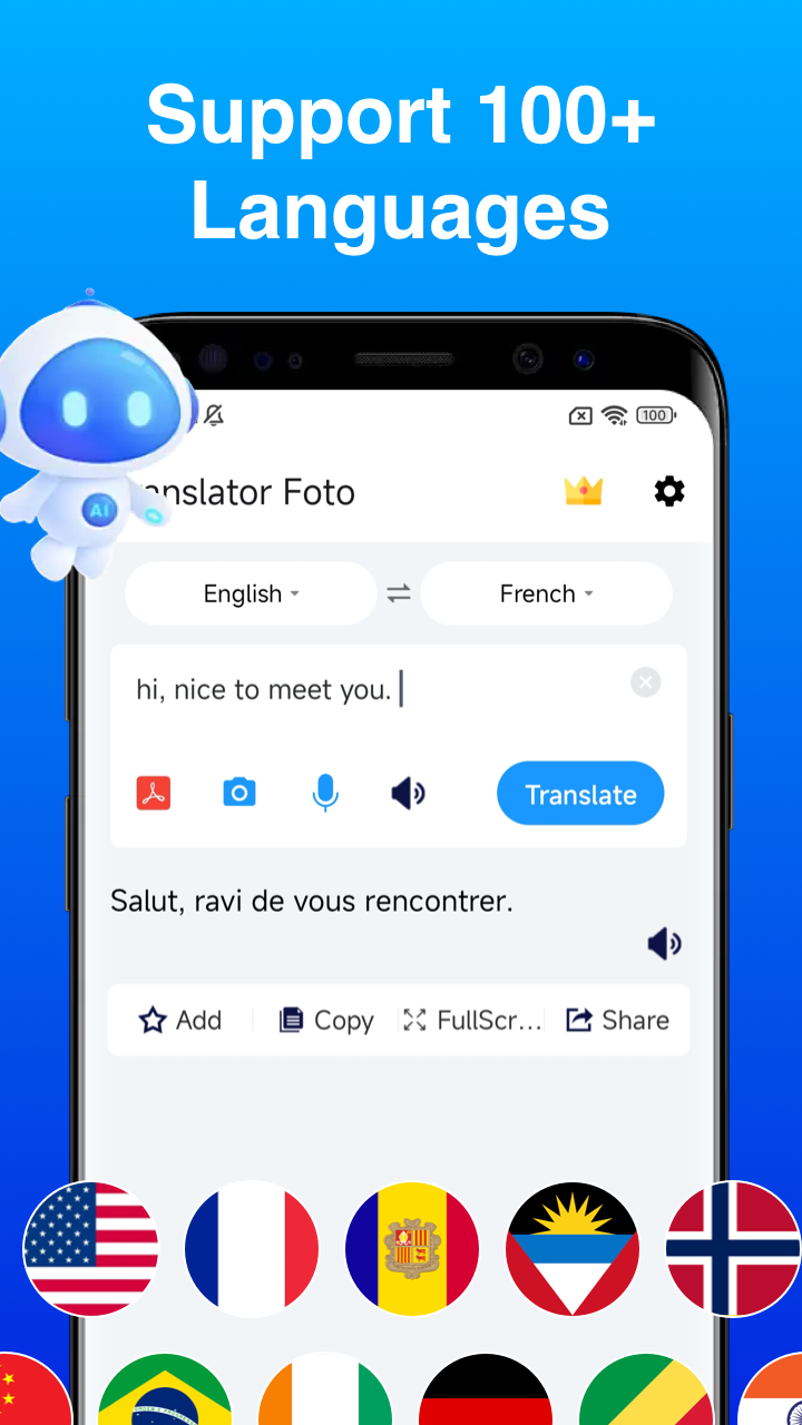 اسکرین شات 4 برنامه AI Translator: Photo & Voice