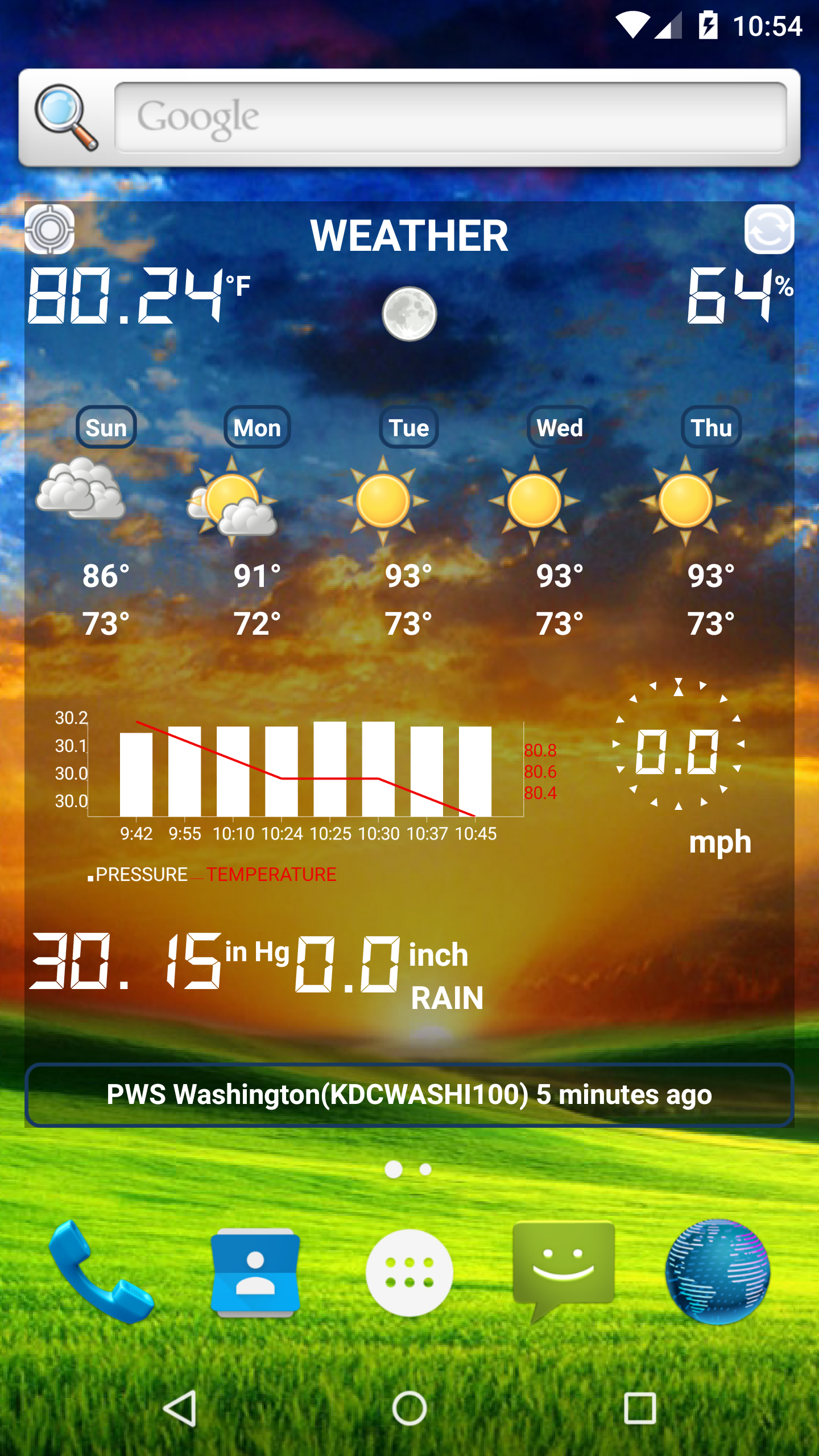 اسکرین شات 2 برنامه Weather Station