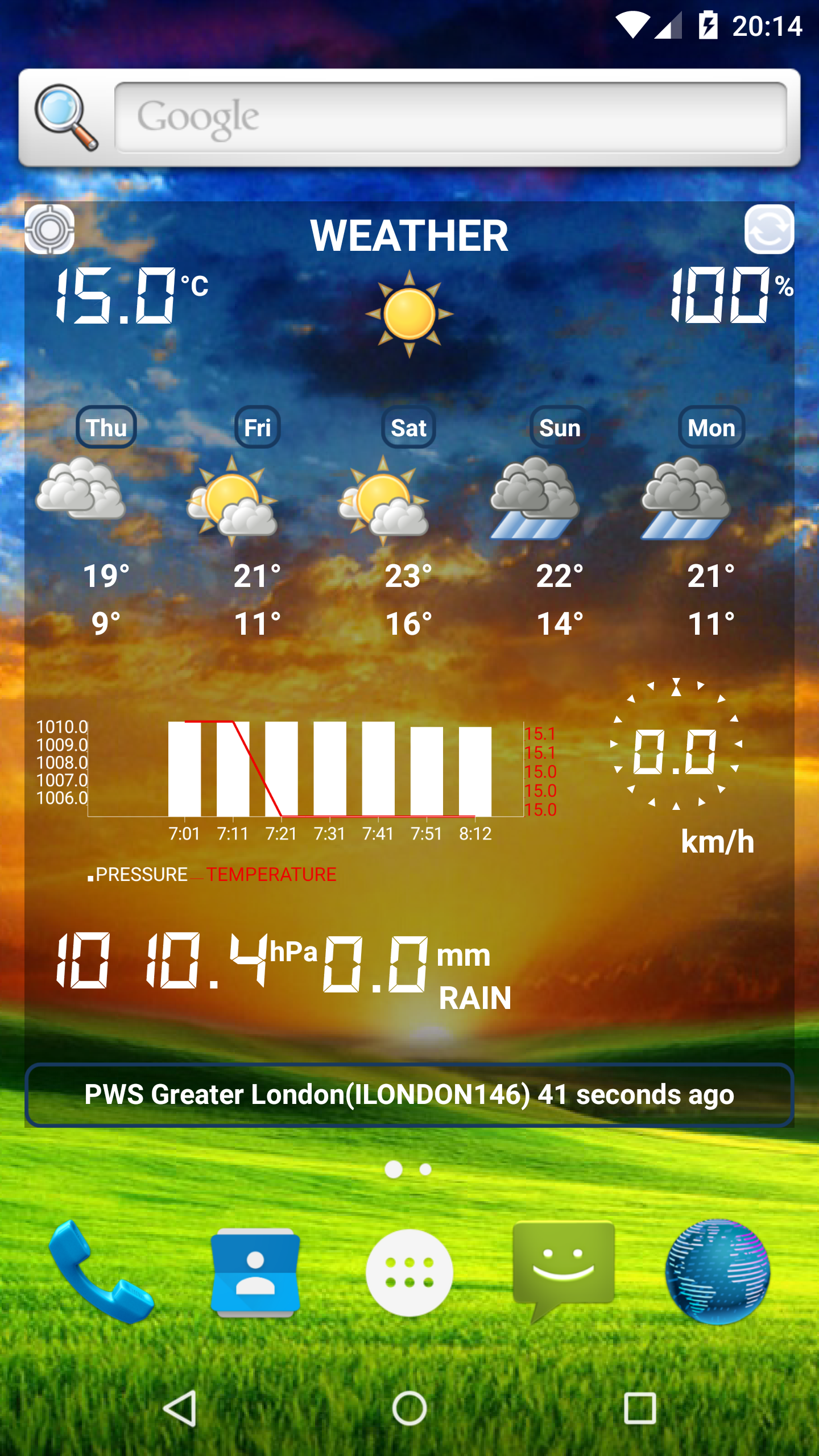 اسکرین شات 2 برنامه Weather Station