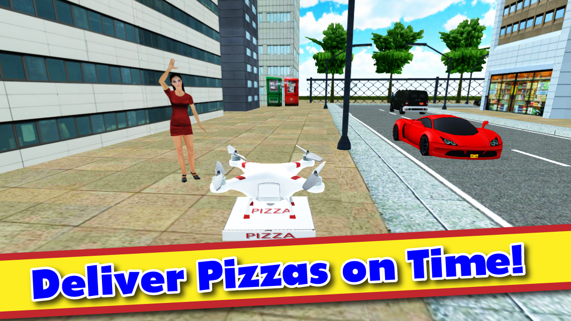 اسکرین شات 1 بازی Drone Pizza Delivery 3D