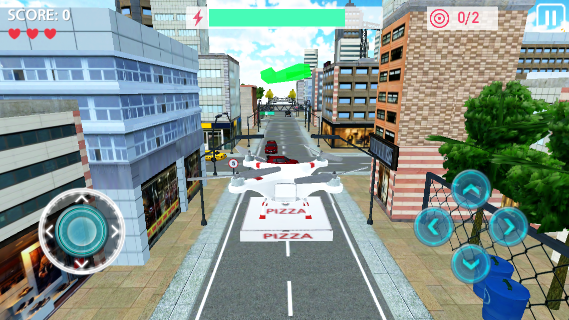 اسکرین شات 3 بازی Drone Pizza Delivery 3D