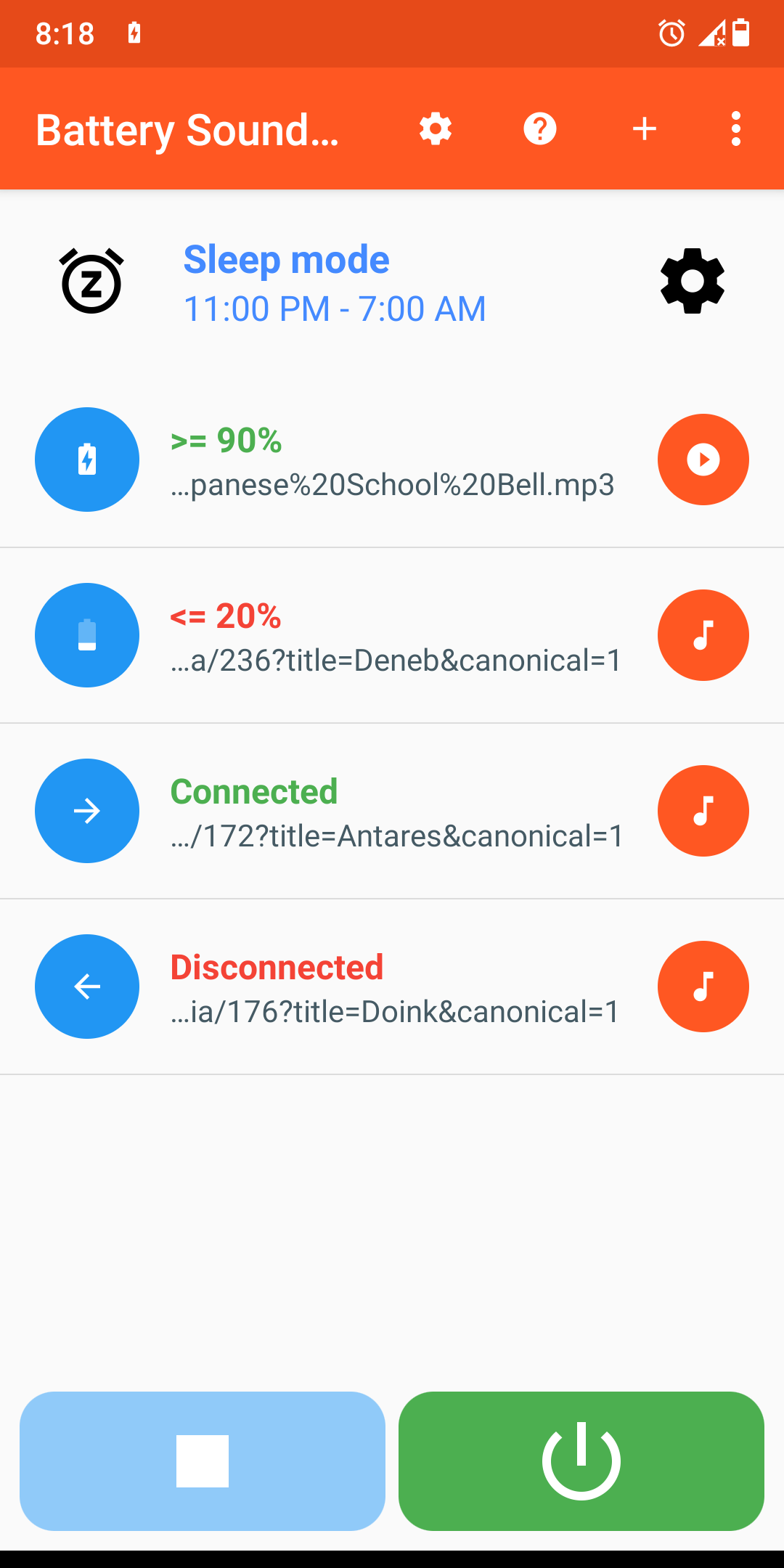 اسکرین شات 7 برنامه Battery Sound Notification
