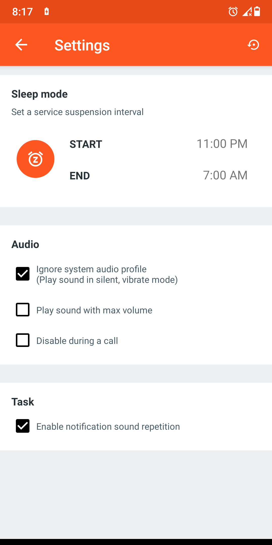 اسکرین شات 6 برنامه Battery Sound Notification