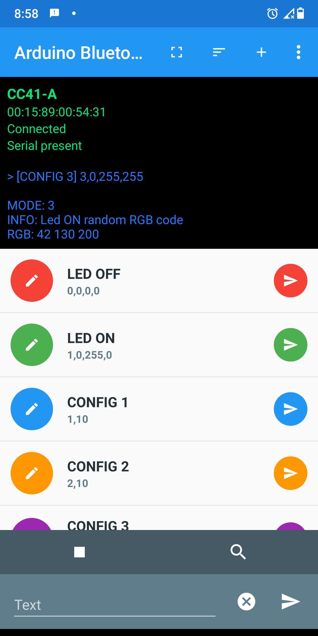 اسکرین شات 3 برنامه Arduino Bluetooth Controller