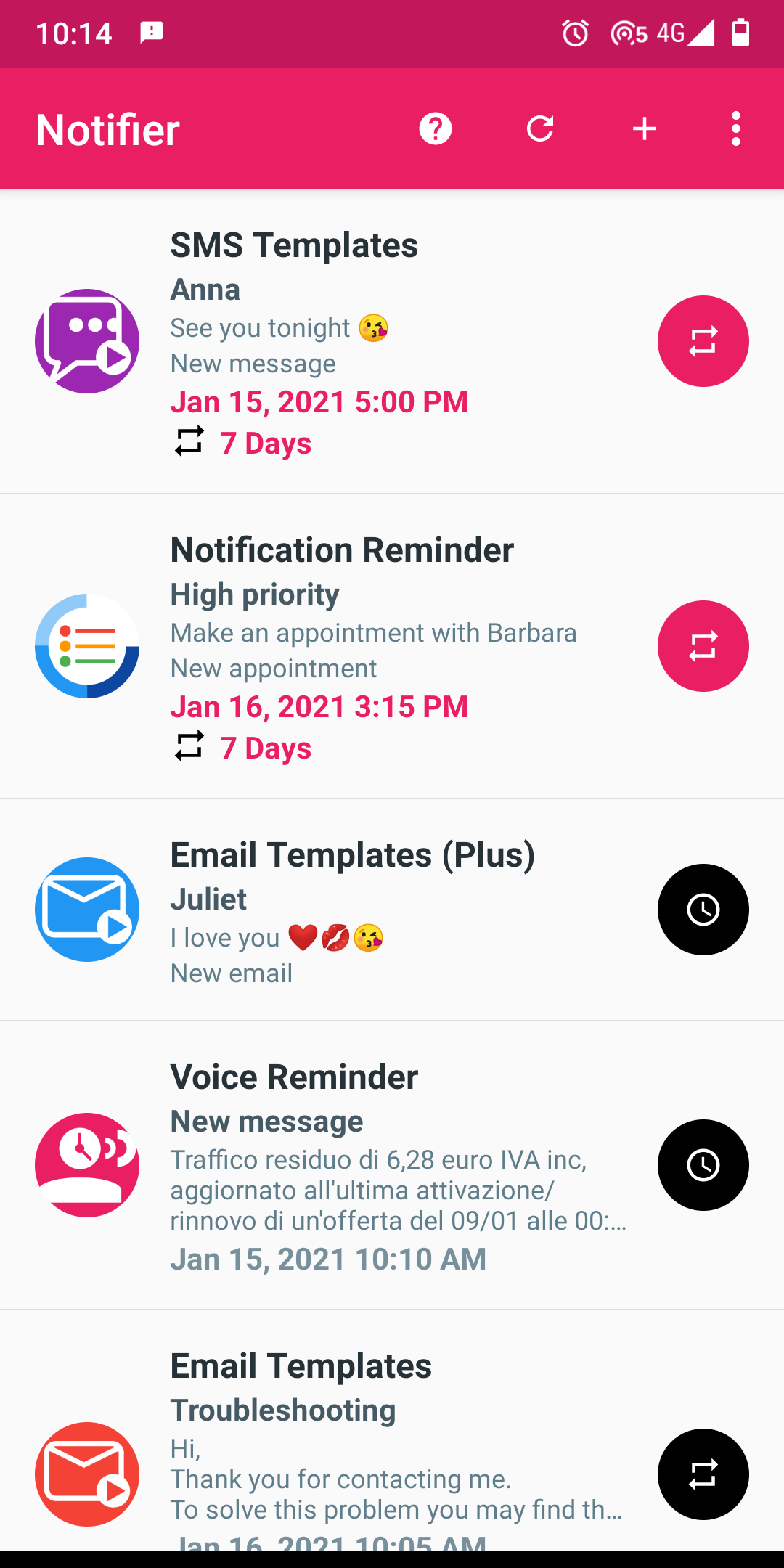 اسکرین شات 4 برنامه Fake Notifications