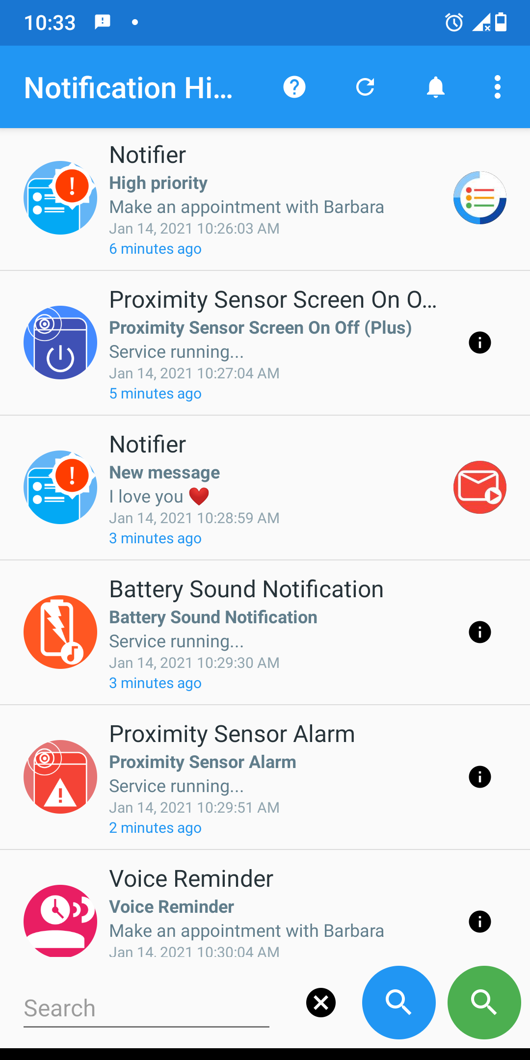 اسکرین شات 6 برنامه Notification History Log