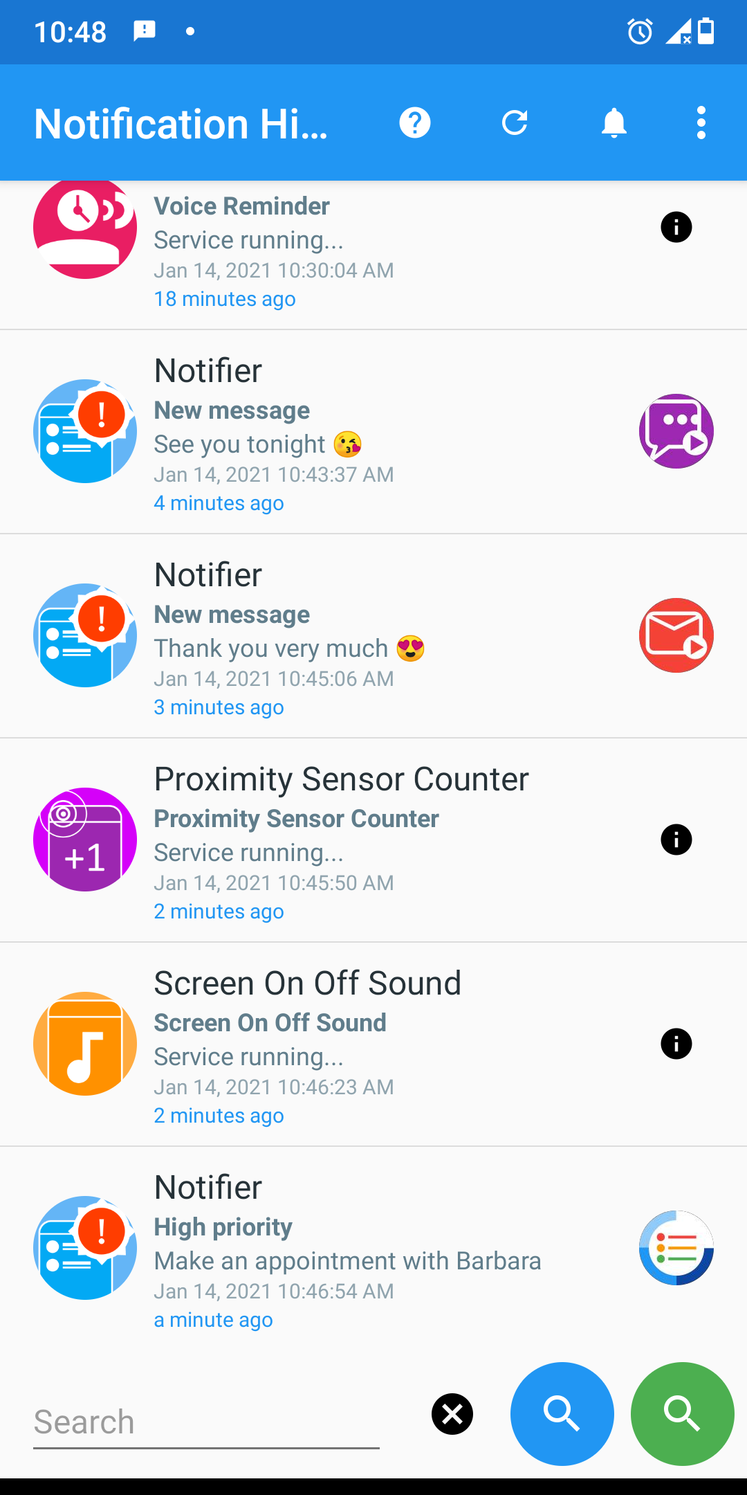 اسکرین شات 4 برنامه Notification History Log