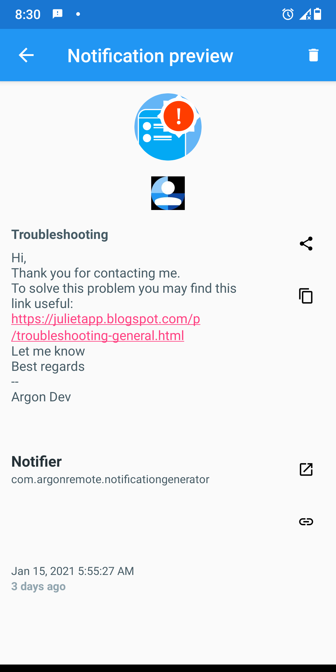 اسکرین شات 3 برنامه Notification History Log