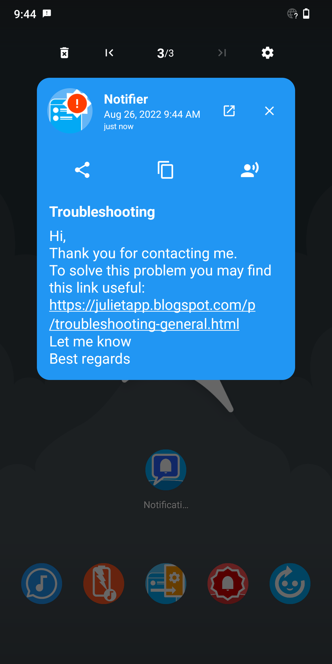اسکرین شات 6 برنامه Notification Popup