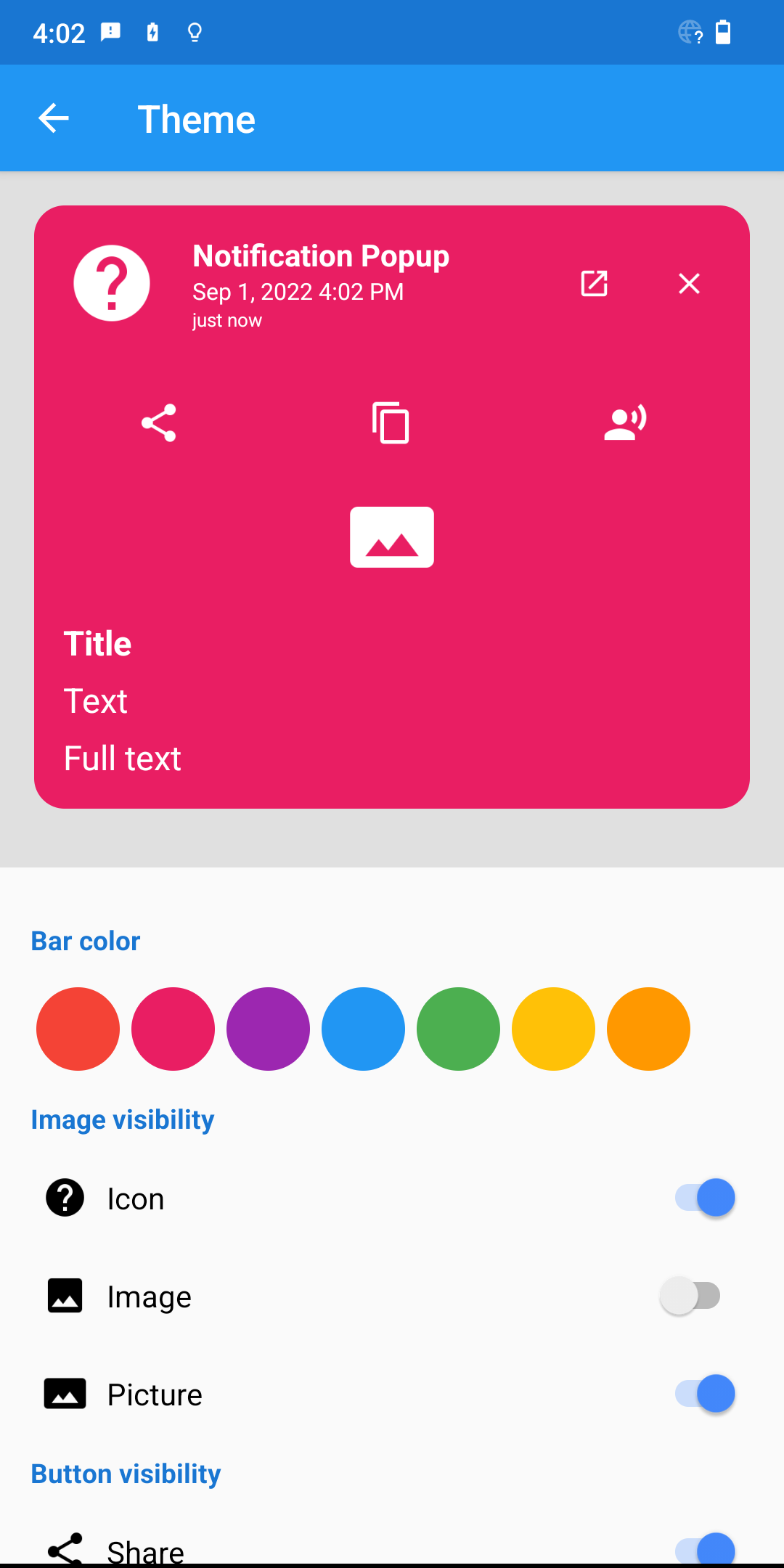 اسکرین شات 5 برنامه Notification Popup