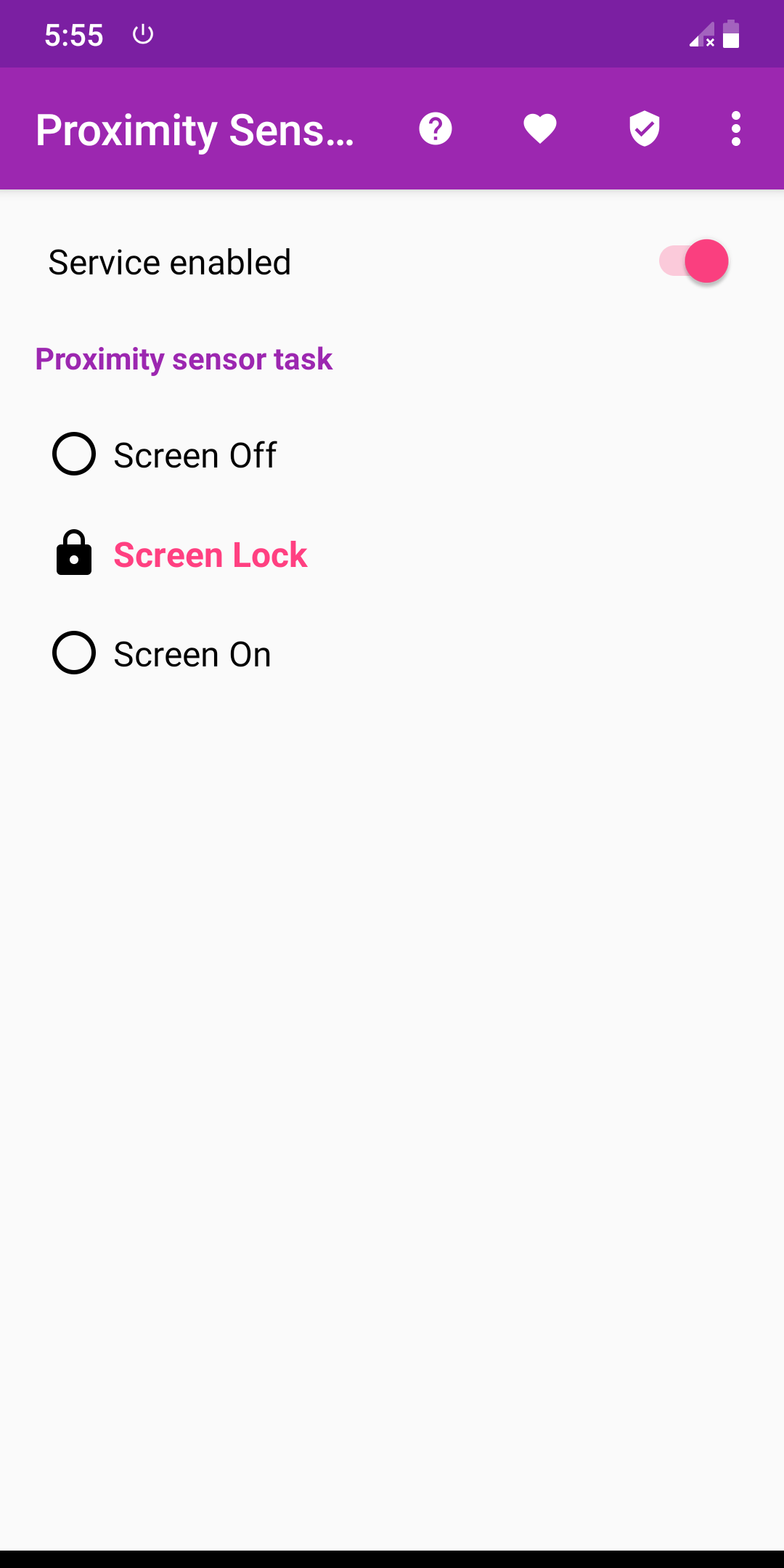 اسکرین شات 4 برنامه Proximity Sensor Screen On Off