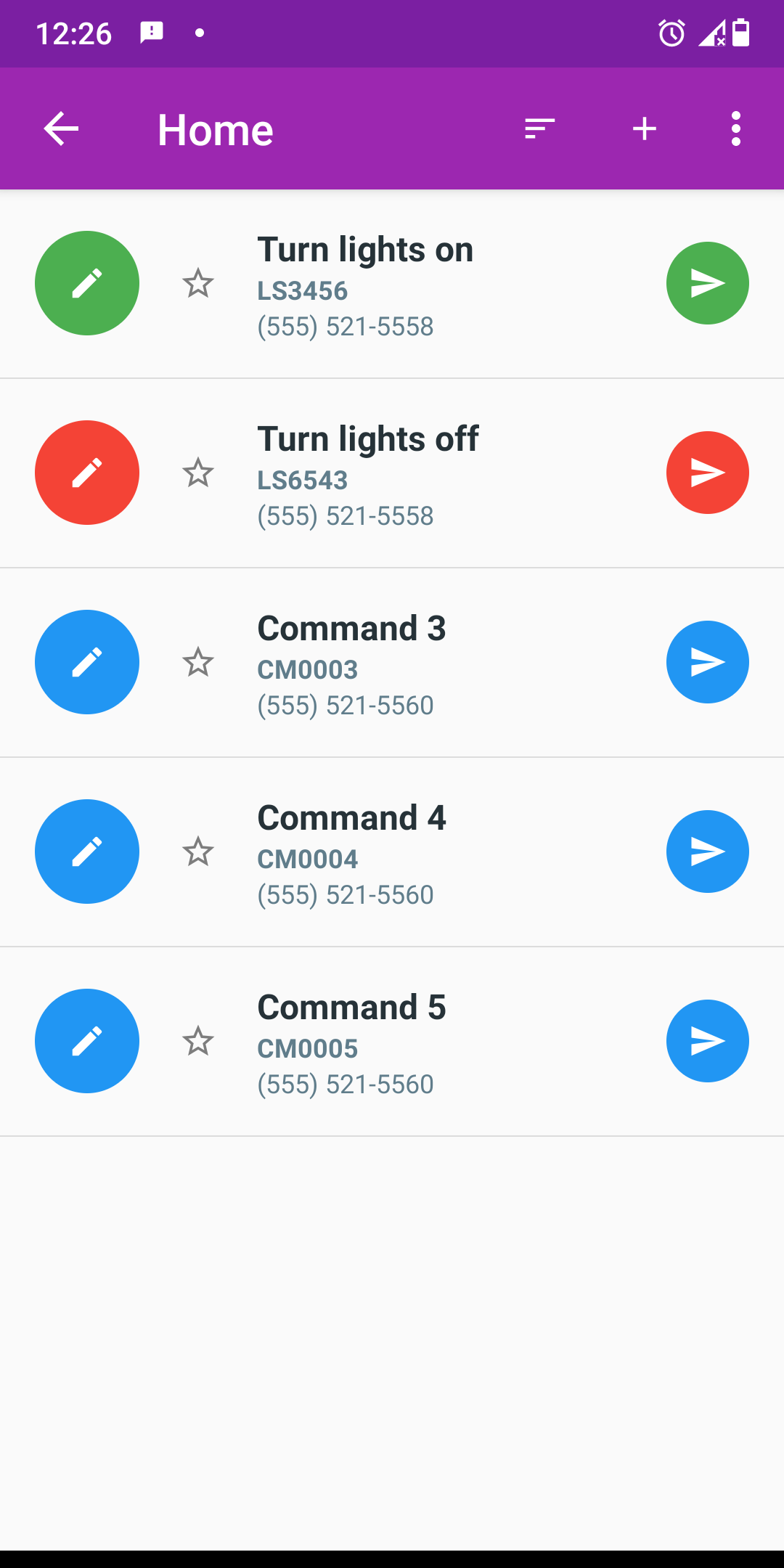 اسکرین شات 4 برنامه SMS Templates