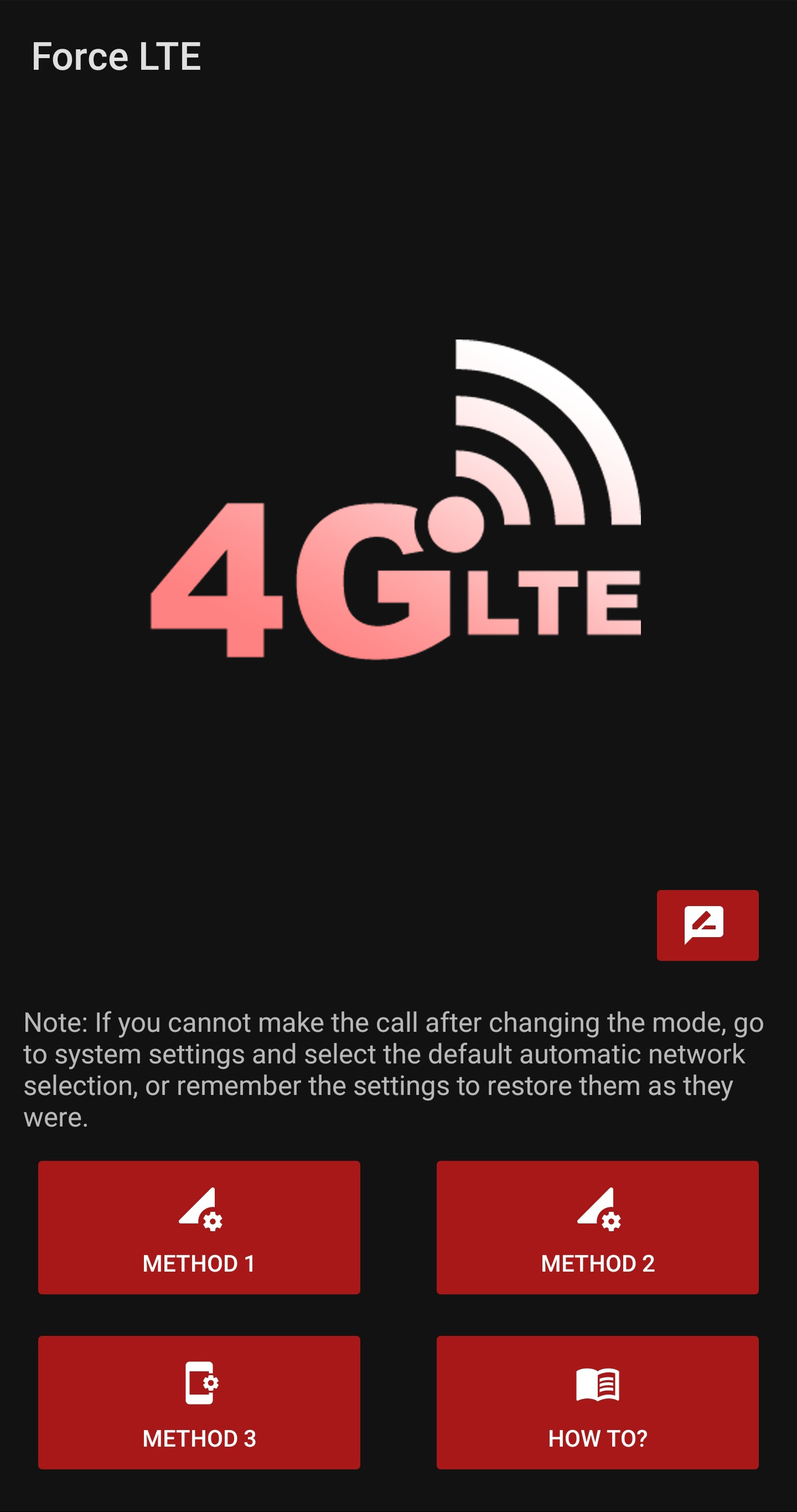 اسکرین شات 4 برنامه 4G Switcher - Force LTE Only