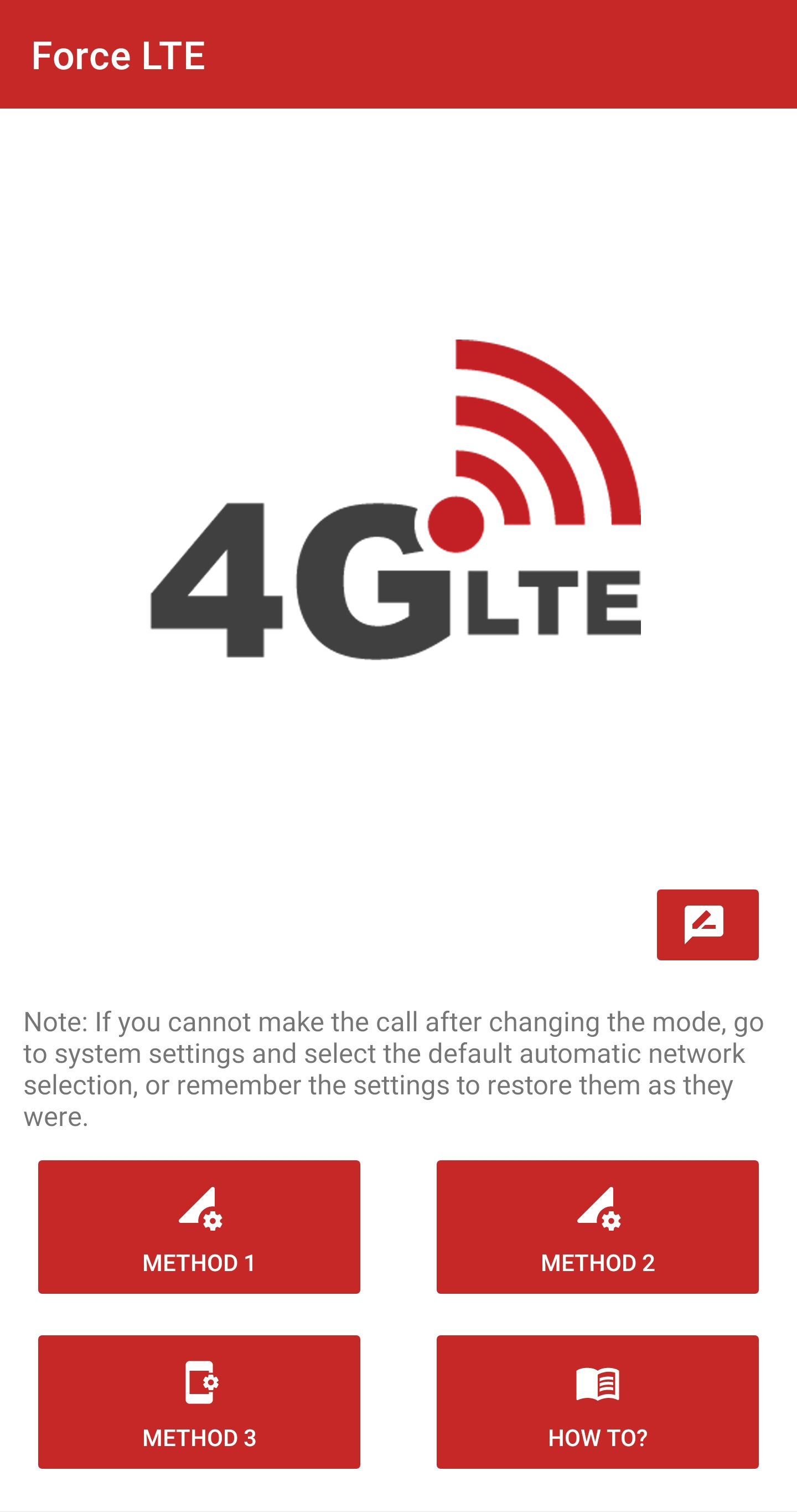 اسکرین شات 1 برنامه 4G Switcher - Force LTE Only