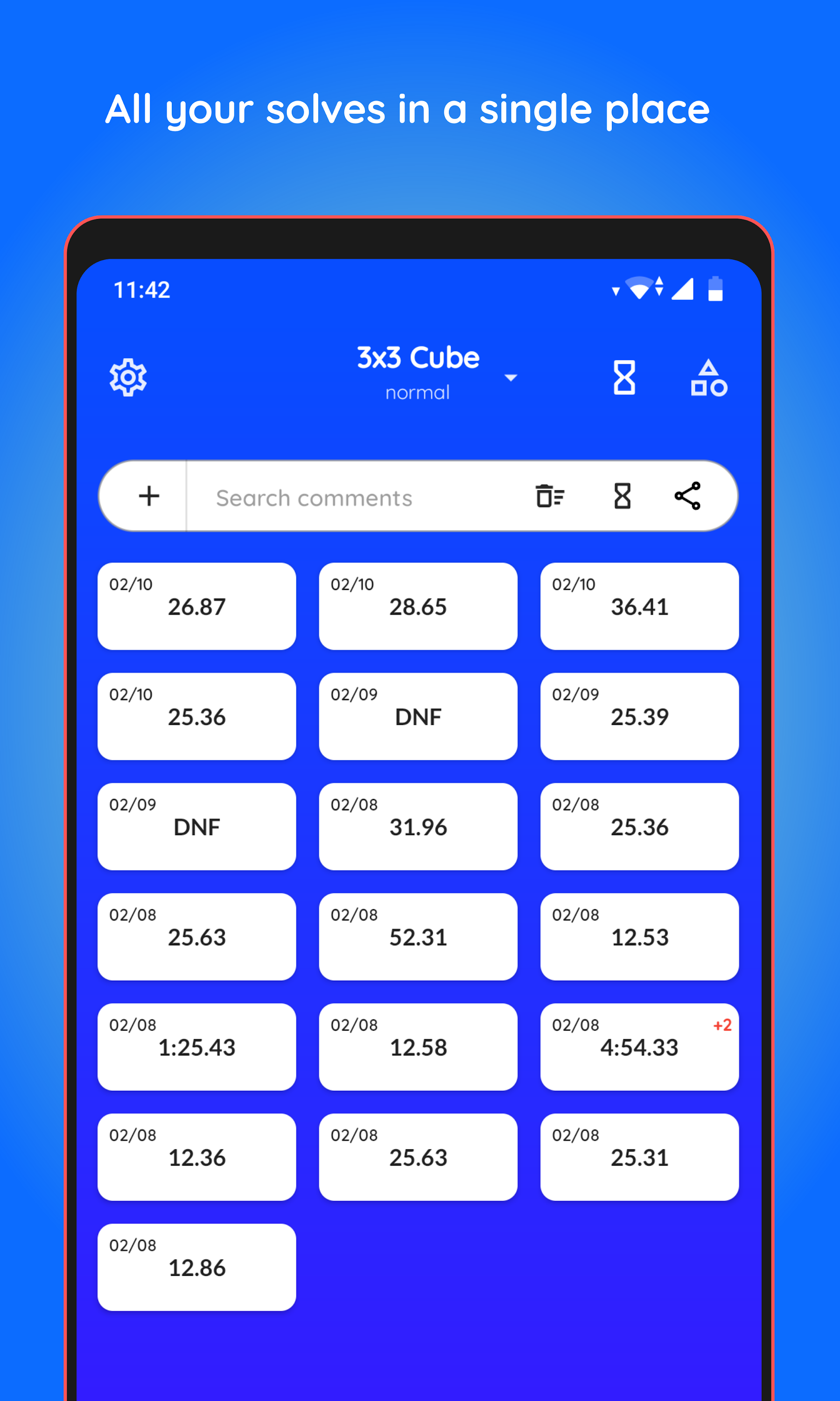 اسکرین شات برنامه Twisty Timer 3