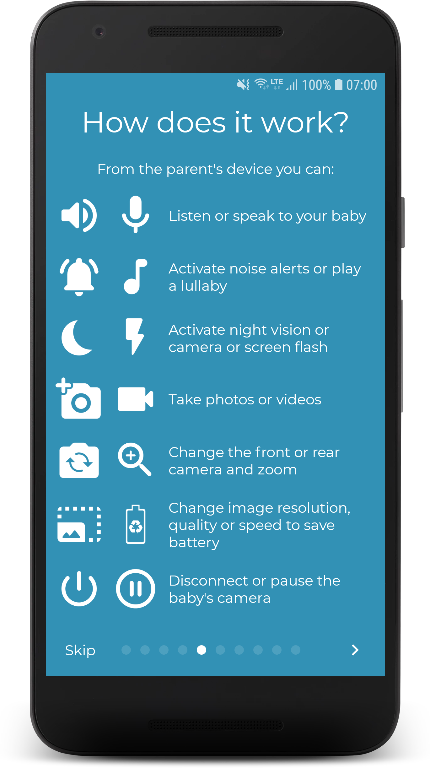 اسکرین شات 6 برنامه BabyCam - Baby Monitor Camera
