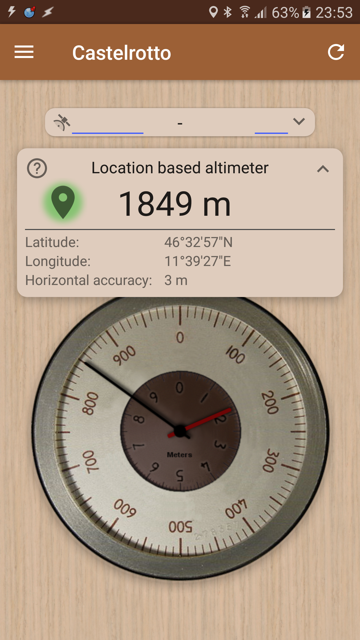 اسکرین شات 1 برنامه Accurate Altimeter