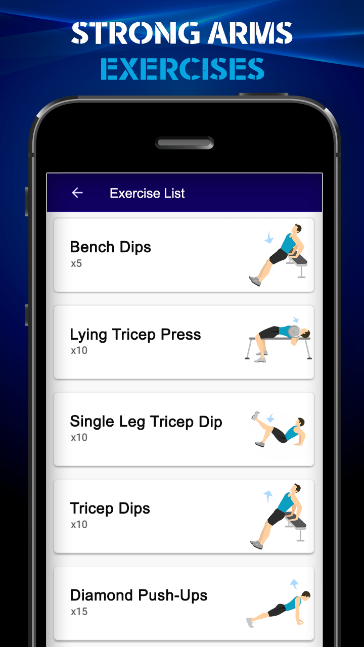 اسکرین شات 4 برنامه Arms Workout Gym Trainings App