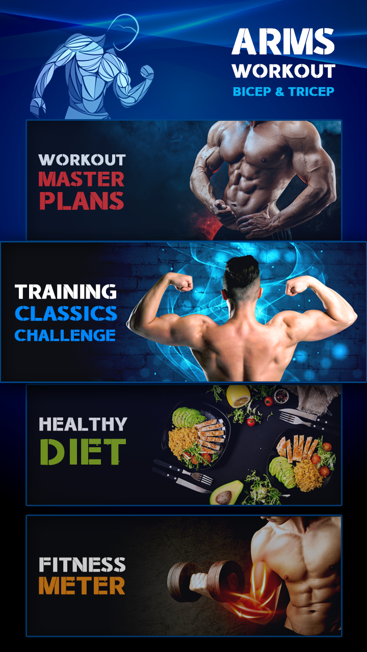 اسکرین شات 1 برنامه Arms Workout Gym Trainings App