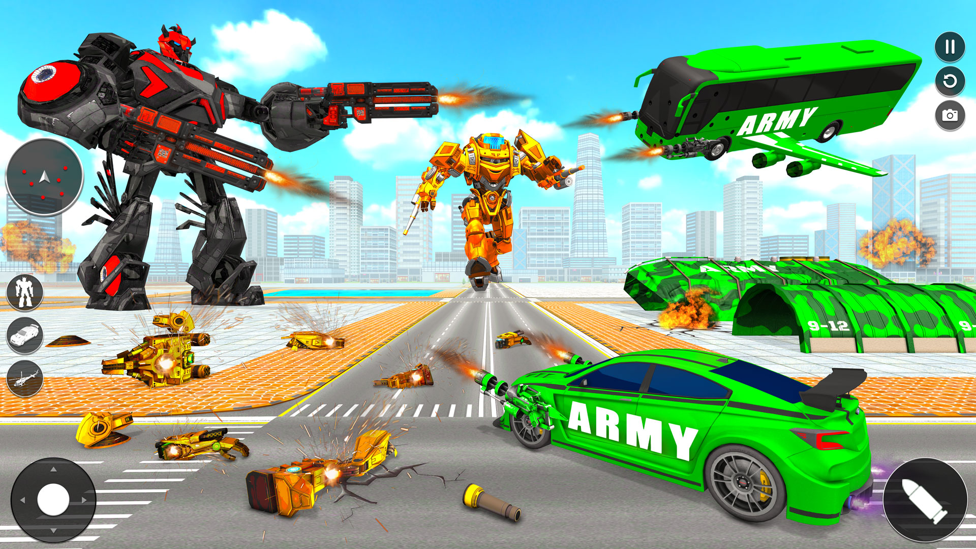 اسکرین شات 4 بازی Army Bus Robot Bus Game 3D