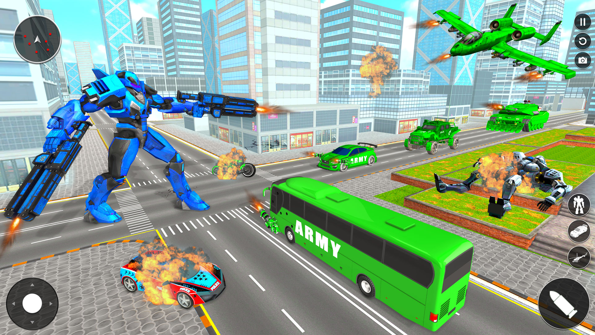 اسکرین شات 5 بازی Army Bus Robot Bus Game 3D