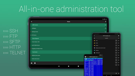 اسکرین شات 1 برنامه SSH/SFTP/FTP/TELNET Advanced Client - Admin Hands