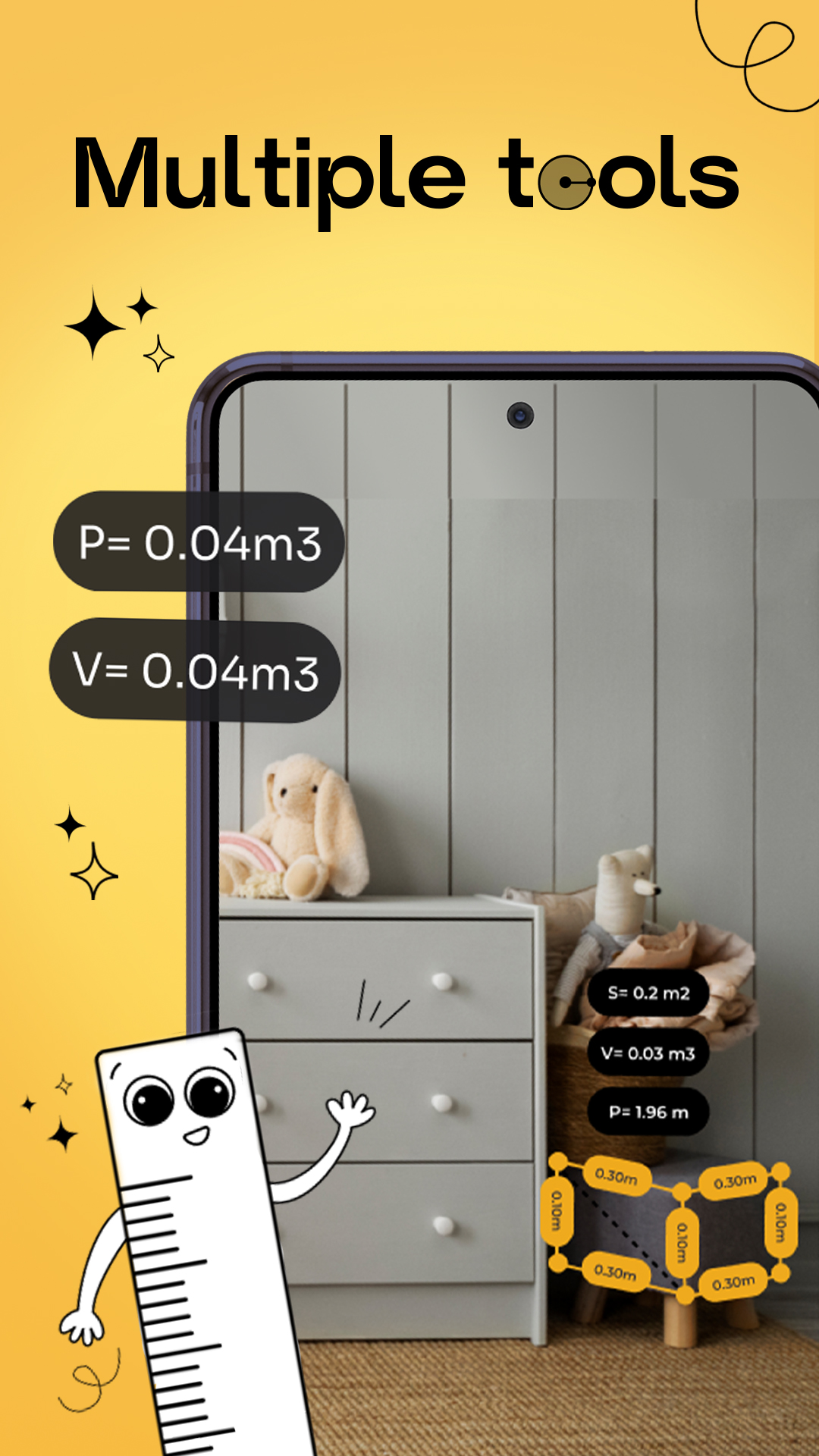 اسکرین شات 7 برنامه AR Ruler Cam: Photo Measure