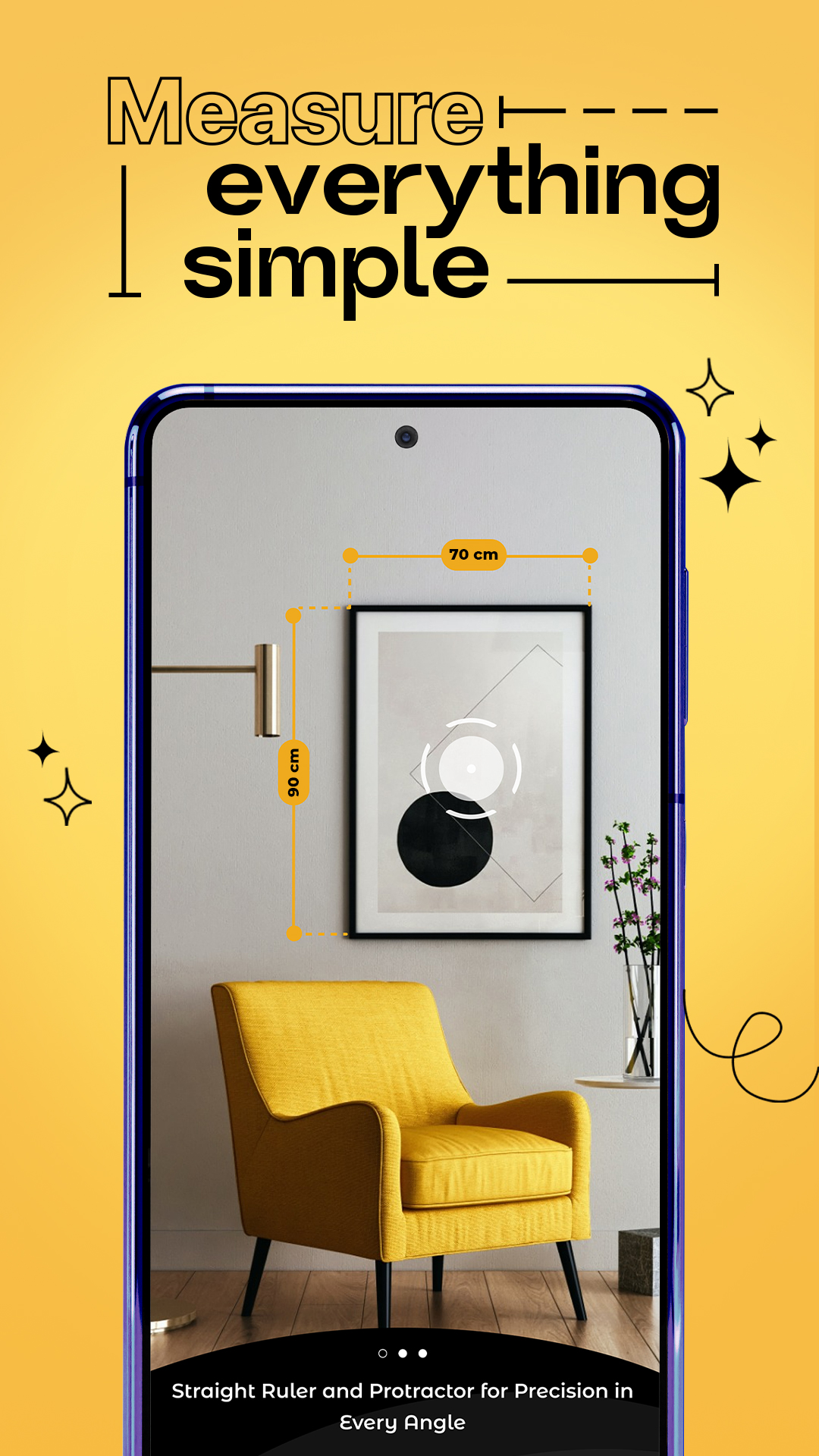 اسکرین شات 5 برنامه AR Ruler Cam: Photo Measure