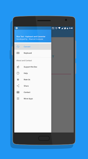 اسکرین شات 1 برنامه Blue Text - Keyboard + Converter