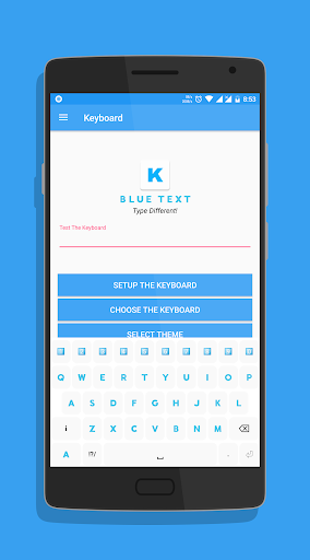 اسکرین شات 5 برنامه Blue Text - Keyboard + Converter