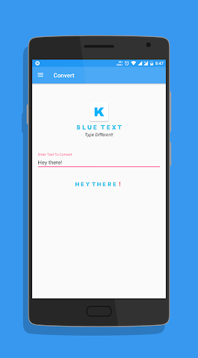 اسکرین شات 2 برنامه Blue Text - Keyboard + Converter