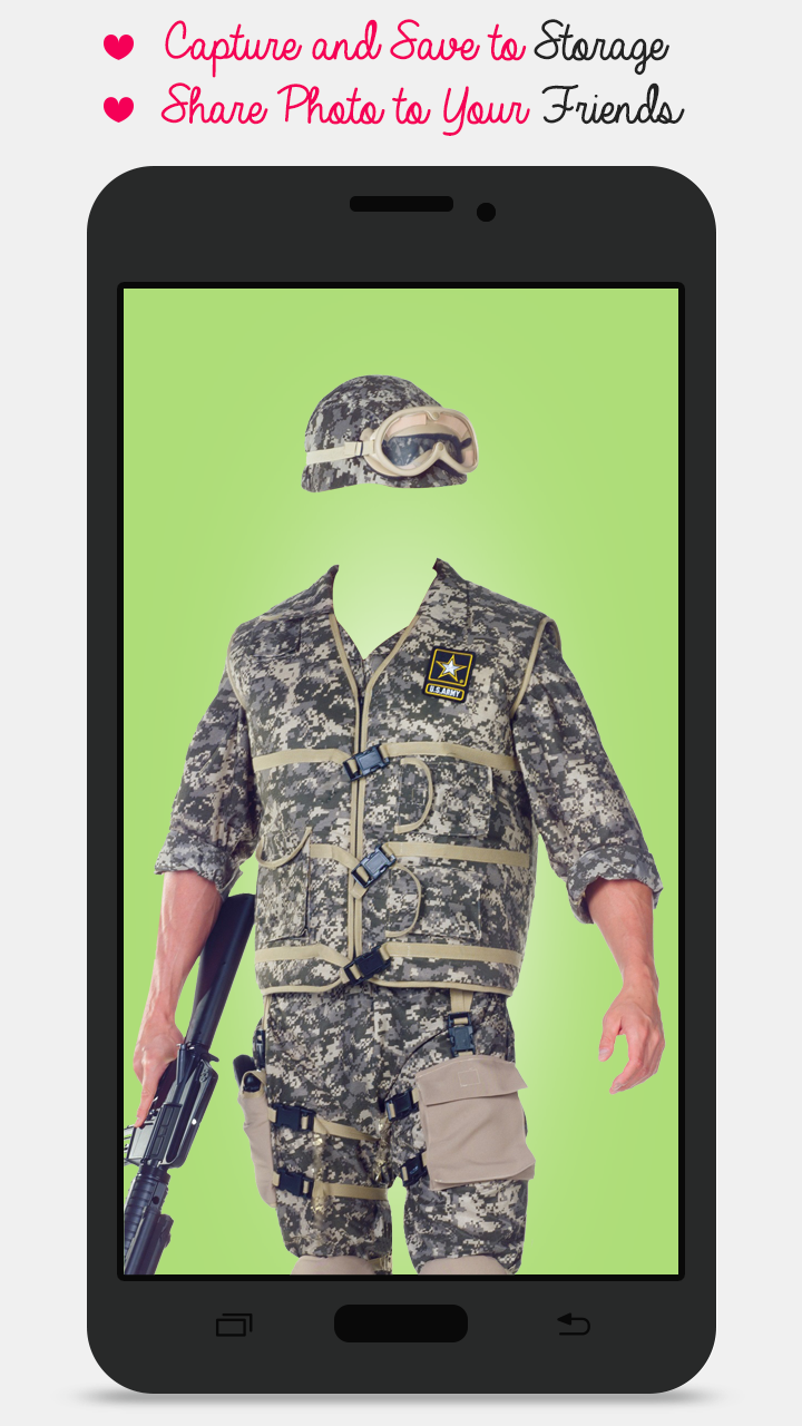 اسکرین شات 3 برنامه Army Suit Photo Montage