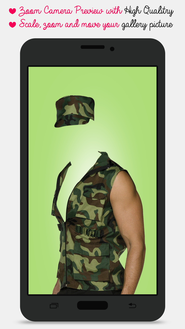 اسکرین شات 1 برنامه Army Suit Photo Montage
