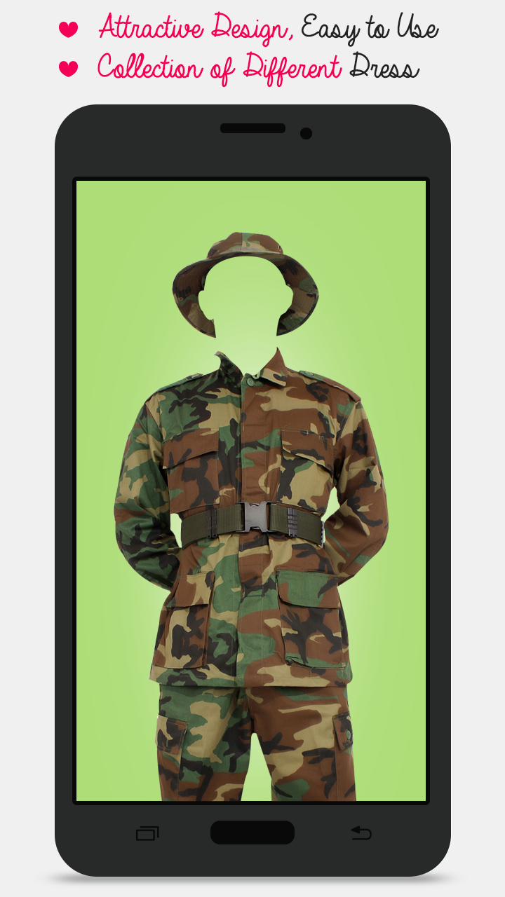 اسکرین شات 2 برنامه Army Suit Photo Montage