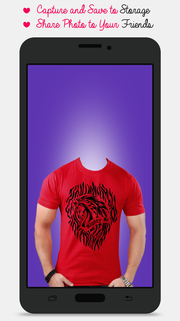 اسکرین شات 2 برنامه Man T-shirt Photo Maker