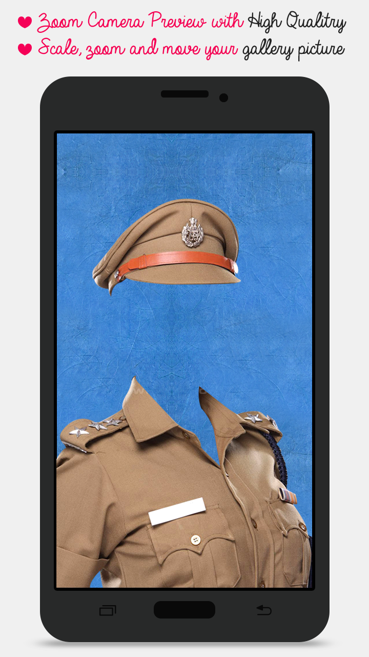 اسکرین شات 1 برنامه Police Suit Photo Maker-Woman