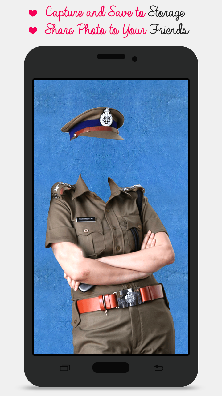 اسکرین شات 3 برنامه Police Suit Photo Maker-Woman