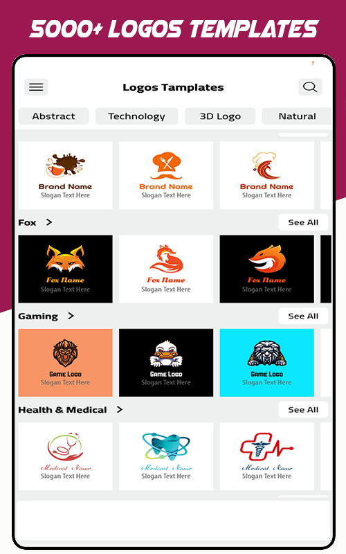 اسکرین شات 2 برنامه Logo Maker - Graphic Designer