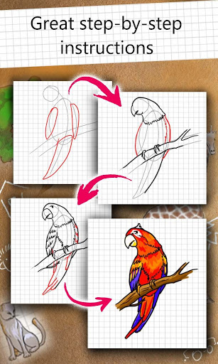 اسکرین شات 5 برنامه How to Draw - Easy Lessons