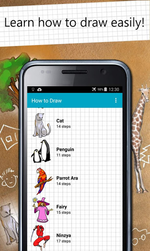 اسکرین شات 3 برنامه How to Draw - Easy Lessons