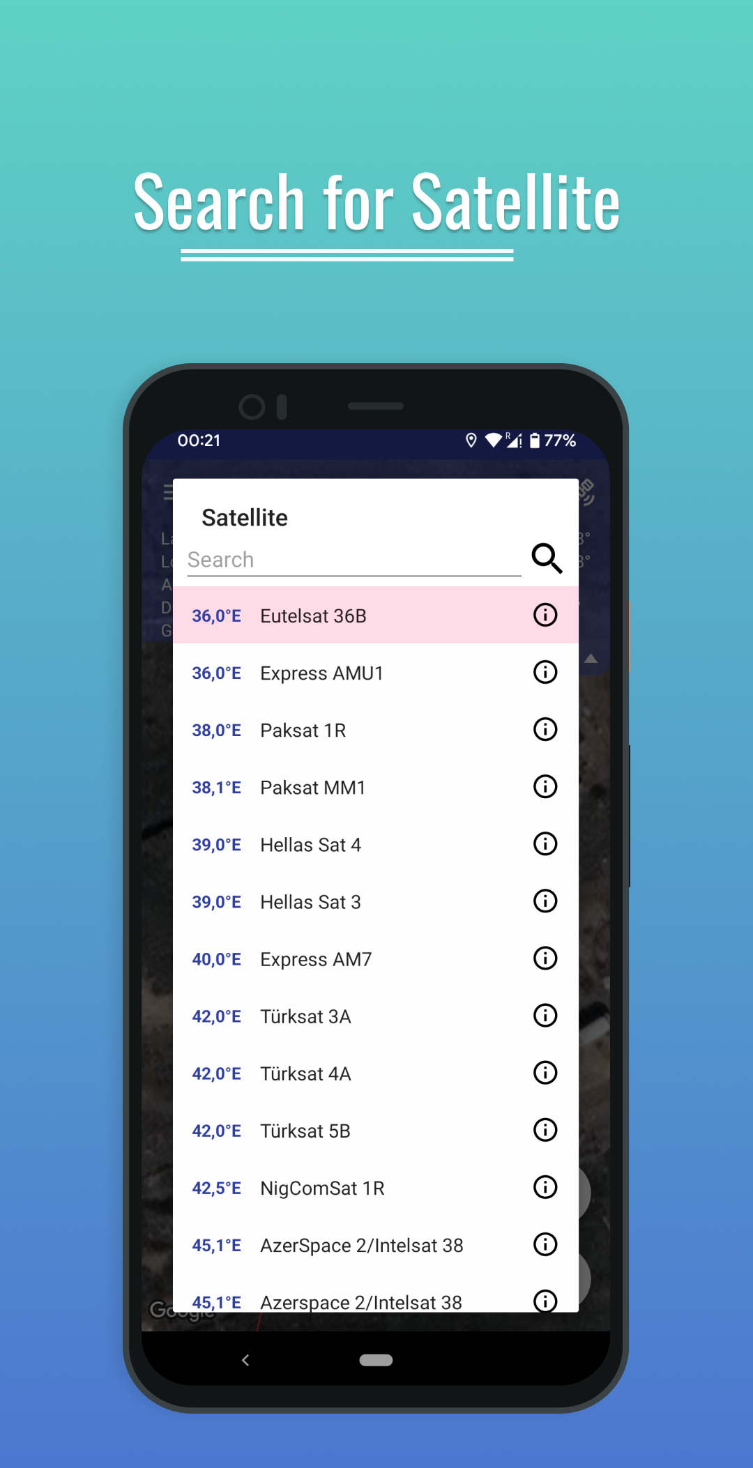 اسکرین شات 2 برنامه Satfinder (Dish Pointer)