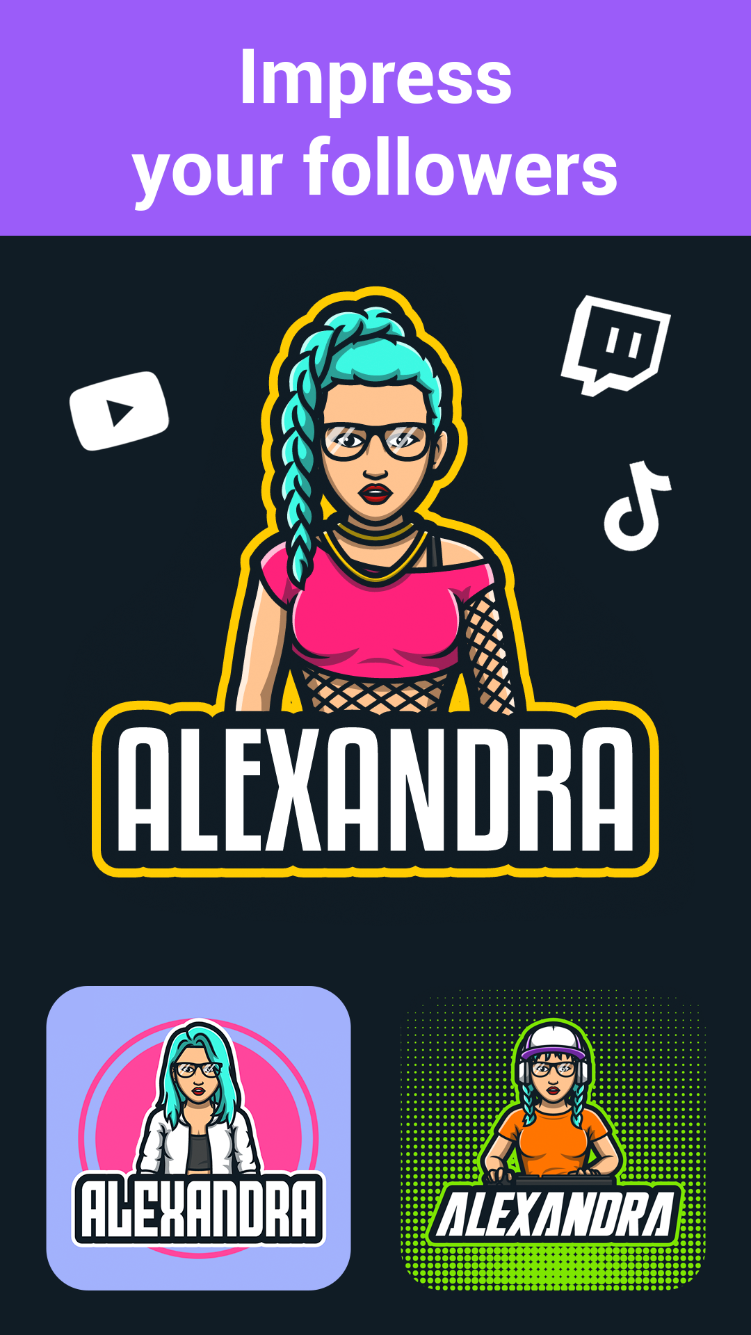 اسکرین شات 5 برنامه Maskot - Gaming Logo Maker
