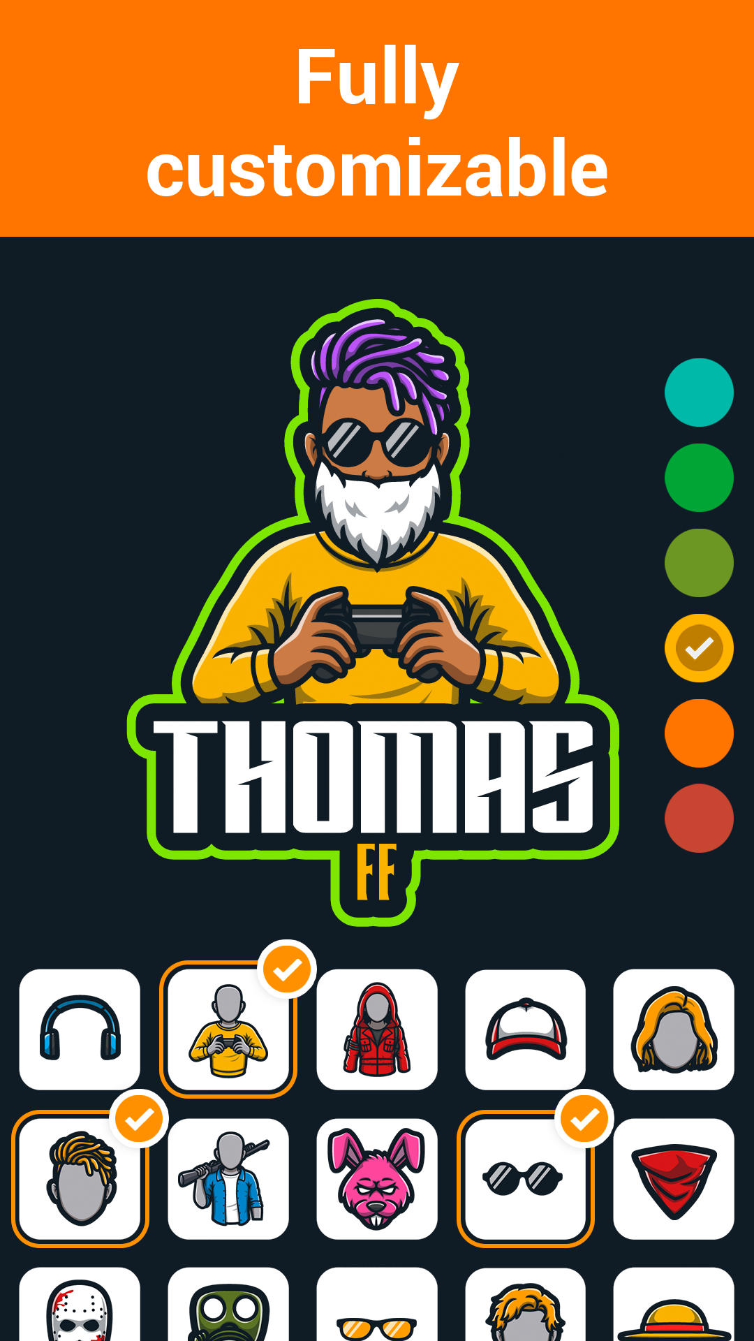 اسکرین شات 3 برنامه Maskot - Gaming Logo Maker