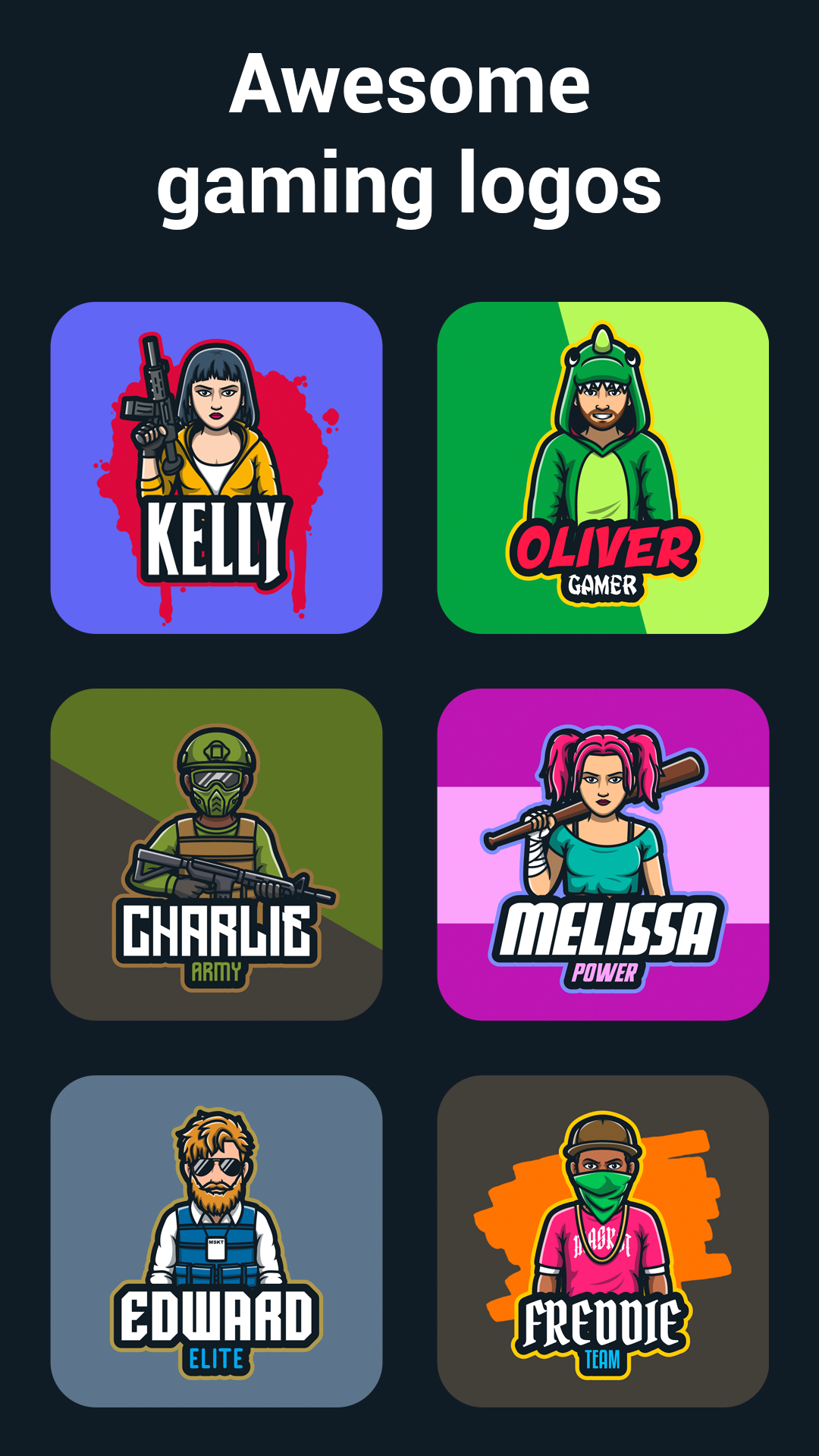 اسکرین شات 6 برنامه Maskot - Gaming Logo Maker