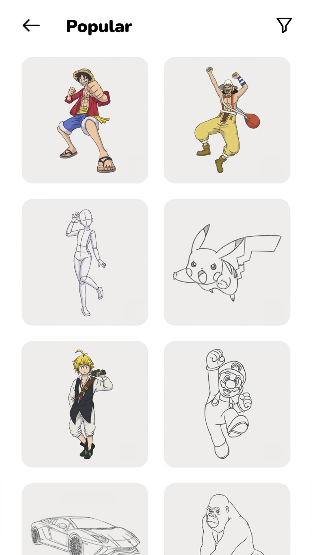اسکرین شات 6 برنامه WeDraw - How to Draw Anime